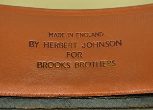 Herbert Johnson for Brooks Brothers Black Felt Bowler New/ Old 'Deadstock' in BB Box! Sz 7