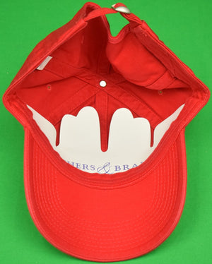 "Myopia Hunt Club Red Chino Cap w/ Needlepoint MHC Logo" (New w/ Tags!)