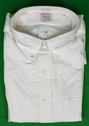 "Brooks Brothers White OCBD Shirt" Sz 17-6 (Deadstock in BB Bag) (SOLD)