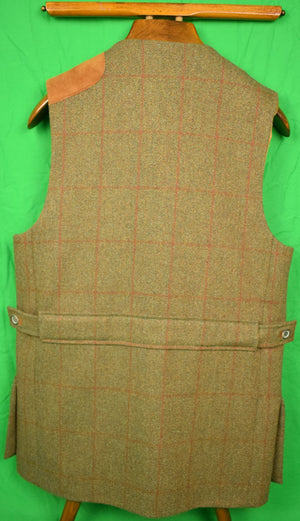 "Holland & Holland Men's Tweed Shooting Vest w/ Left Recoil Suede Shoulder Patch" Sz: 38  (New w/ H&H Tags!)