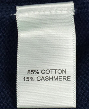Lilly Pulitzer Navy V Neck 85% Cotton/ 15% Cashmere Sweater Sz: L