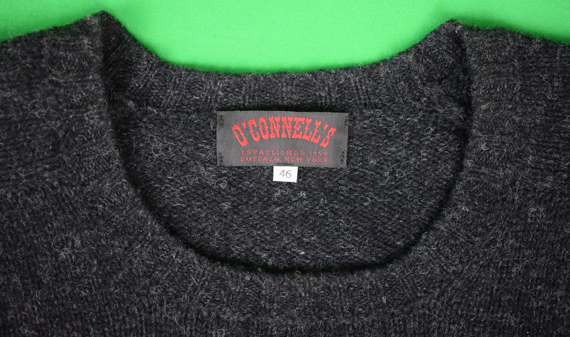 "O'Connell's Char Grey Scottish Shetland Wool Crewneck Sweater" Sz 46