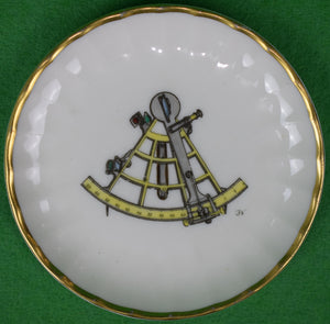 "Set x 4 Abercrombie & Fitch x Frank Vosmansky Yacht Motif Porcelain Coasters"