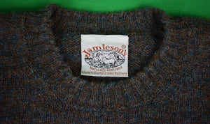 "Jamieson's Scottish Shetland Heather Blue/ Olive Crewneck Sweater" Sz XL (SOLD)