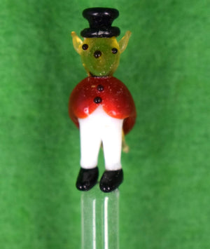 "Set x 5 Mr Snooty Fox Glass Swizzle Sticks" (SOLD)