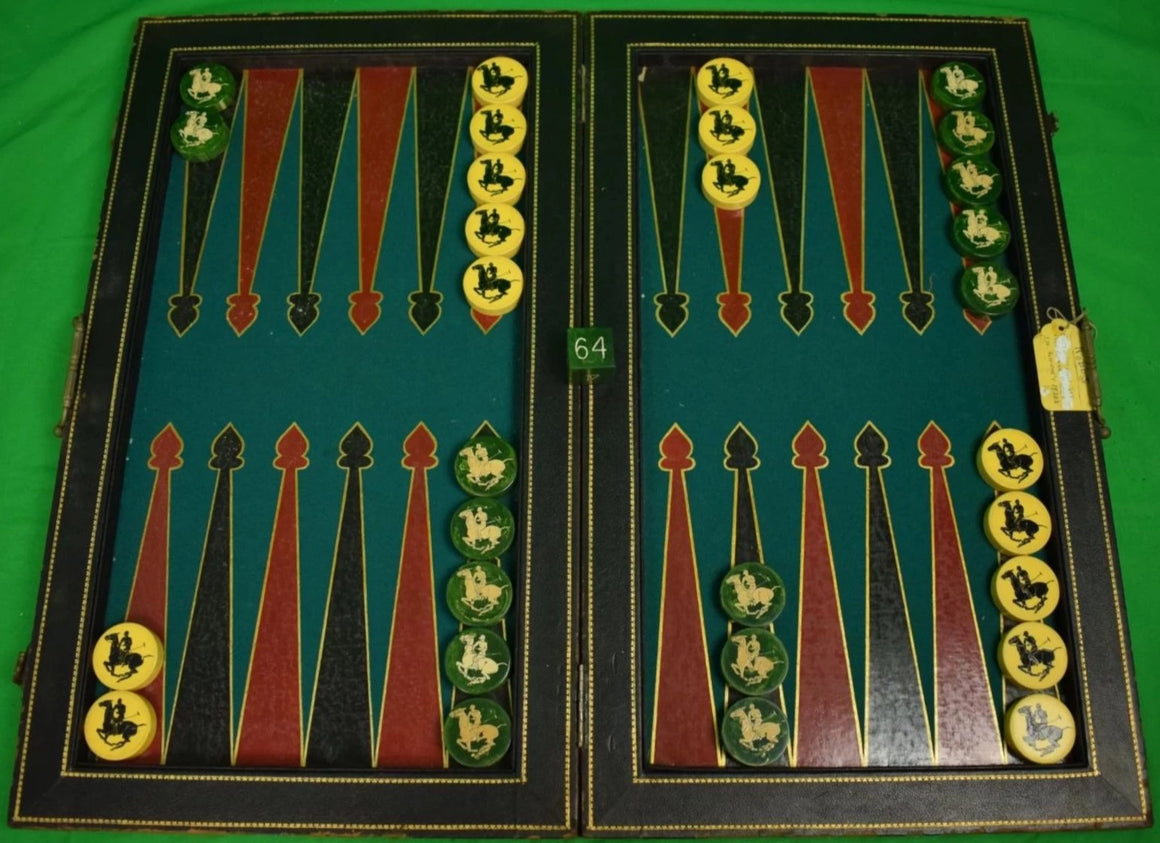 Amb John Hay "Jock" Whitney's "Polo Player" c1930s Backgammon Set