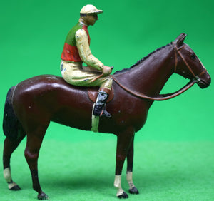 Britains Red/ Green Jockey Silks w/ Racehorse