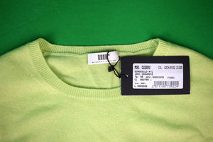 "Michael Reslan Italian Cashmere Crewneck Chartreuse Sweater" Sz 2XL (New w/ $950Tag)