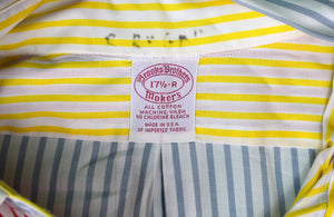 "Brooks Brothers Multi Stripe L/S B/D Fun Shirt" Sz 17 1/2- R