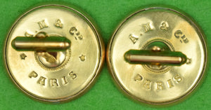 "Pair x A.M. & Cie Paris Steeplechase Brass T-Back Cufflinks"