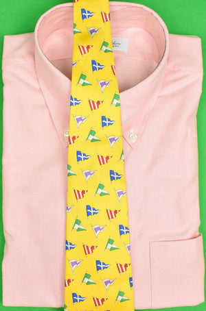 Polo Ralph Lauren Yellow Signal Flag Nautical Silk Tie