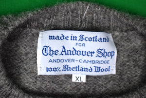 "The Andover Shop Light Grey Shetland Crewneck Sweater" Sz XL (New w/ TAS Tag) (SOLD)