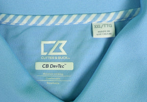 Cutter & Buck Blue/White Stripe Polo S/S Shirt w/ Nantucket Yacht Club Logo Sz: XXL (SOLD)