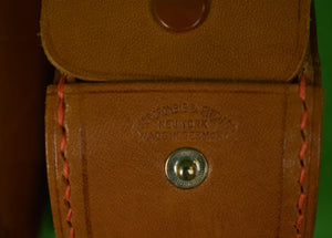 "Abercrombie & Fitch Collapsible Travel Cup in Saddle Leather Case" (New/ Old Stock) (SOLD)