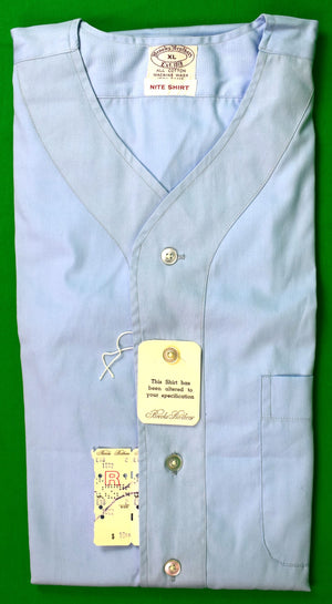 "Brooks Brothers Blue Broadcloth S/S Nite Shirt" Sz XL (DEADSTOCK w/ BB Tag)