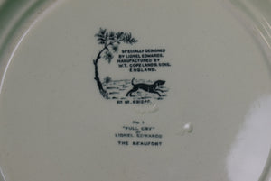 "Complete Set x Twelve Copeland Spode Fox-Hunting Series Plates" Painted By Lionel Edwards, Circa 1930 (SOLD)