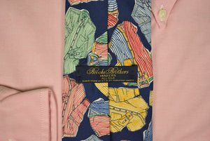 Brooks Brothers Navy 'Fun Shirt' Print Silk Tie