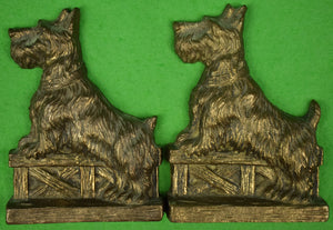 "Pair x c1930s Bronze Terrier Bookends"