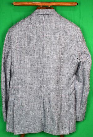 "Chipp Grey Tick Weave Silk/ Linen Sport Jacket" Sz 39R (SOLD)