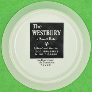 "The Westbury Hotel Polo Player Porcelain Ashtray/ Coaster"