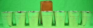"Set x 7 Meadow Brook Club Gorham Sterling Silver c1920s Polo Jigger Cups" (SOLD)