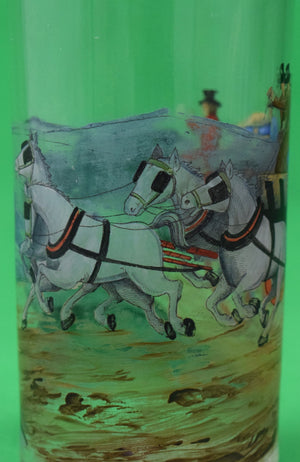 Set x 3 Hand-Painted Equestrian/ Coaching Glasses