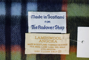 The Andover Shop Lambswool/ Angora Scottish Tartan Plaid Scarf (New w/ AS Tag)