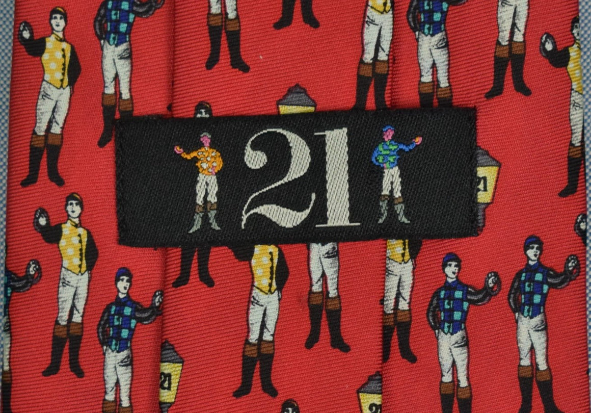 "The "21" Club Jockey Red Italian Silk Tie" (SOLD)