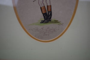 G.A. Baird Jockey c1887 Watercolour By Astor