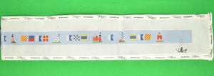 "Needlepoint 18 ct Canvas w/ (27) Signal Flags & (8) Lighthouses" (SOLD)