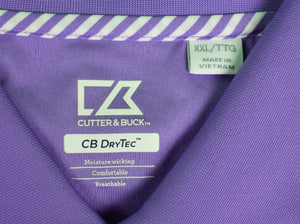 Cutter & Buck Purple/ White S/S Stripe Nantucket Yacht Club Polo Shirt Sz: XXL (SOLD)