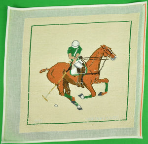 Hand-Needlepoint c.2019 Polo Player