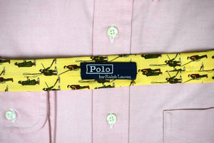 Polo By Ralph Lauren Yellow Silk Fly Fisherman Tie