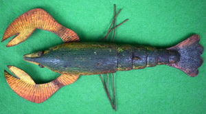 Vintage Lobster Fish Spear Decoy - Ice Fishing Lure MN Folk Art