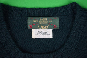 Orvis Shetland Wool Hunter Scottish Crewneck Sweater Sz 42