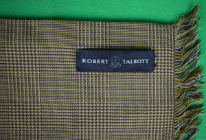 Robert Talbott Reversible Glen Plaid/ Gold Foulard Silk/ Wool Scarf