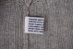 "Andre Oliver Scottish Cashmere Pearl Grey Cable Crewneck Sweater" Sz: 40/ M