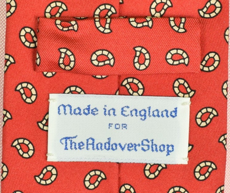 "The Andover Shop Red English Silk Paisley/ Foulard Tie" (SOLD)