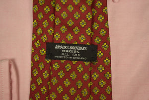 Brooks Brothers English Silk Burgundy Foulard Tie (DEADSTOCK w/ BB TAG!)