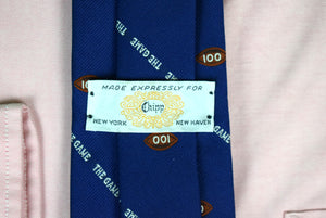 "Chipp The Game Harvard vs Yale 100th Year Navy Poly Tie"
