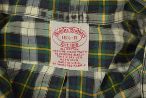 Brooks Brothers Dress Gordon Tartan B/D Broadcloth Shirt Sz 16 1/2-R