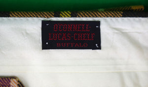 O'Connell's Wool Flannel c1980s Trousers - Tartan - Purple & Gold Sz 36R (DEADSTOCK) (SOLD)