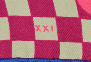 "21" Club Silk Scarf XXI w/ Jockey Pattern