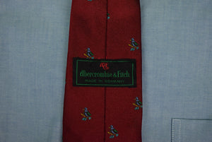 Abercrombie & Fitch Burg Twill Silk Bird Tie