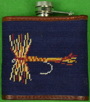 "Needlepoint Trout/ Fly Flask" (New) (SOLD)