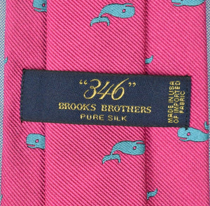 Brooks Brothers "346" Pink Whale Silk Tie (SOLD)