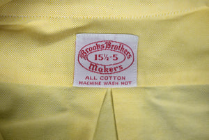 Brooks Brothers c1980s Yellow OCBD Shirt Sz 15 1/2- 5