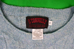 "O'Connell's Scottish Blue Cable Crewneck Boy's Shetland Sweater" Sz M