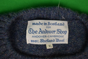 "The Andover Shop Air Force Blue Shetland Crewneck Sweater" Sz XL (New w/ TAS Tag) (SOLD)