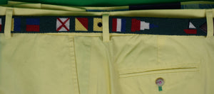 "Hand-Needlepoint Boy's Signal Flag Belt" Sz 26 1/2
